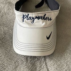White and Navy Blue Woman’s Visor